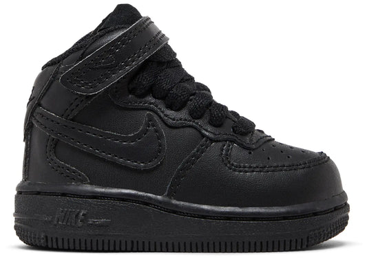 Nike Toddlers Air Force 1 Mid 'Black Black Td' Sneakers