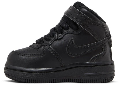 Nike Toddlers Air Force 1 Mid 'Black Black Td' Sneakers