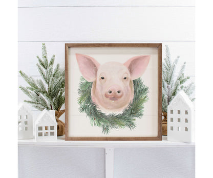 Kendrick Home Pig Wreath White