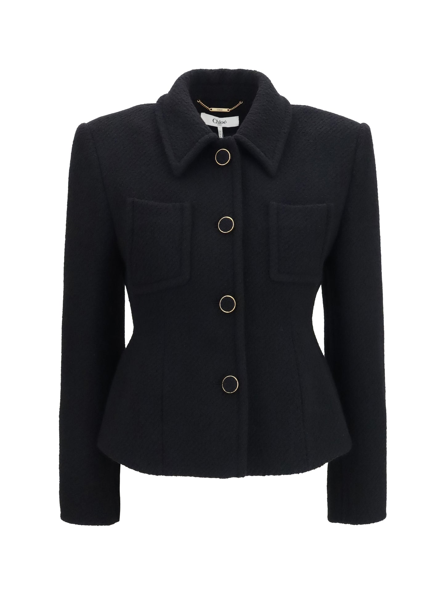 Blazer Cropped Single-Breasted Black