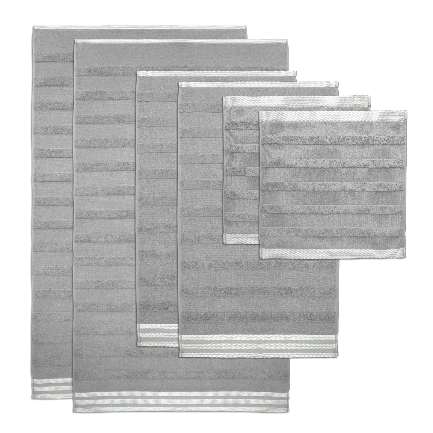 Kathy Ireland 12-Piece Jacquard Stripe Kyoto Towel Set