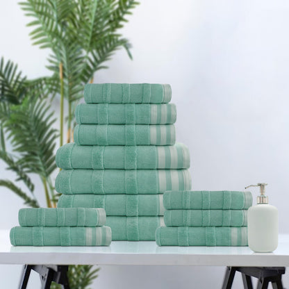 Kathy Ireland 12-Piece Jacquard Stripe Kyoto Towel Set