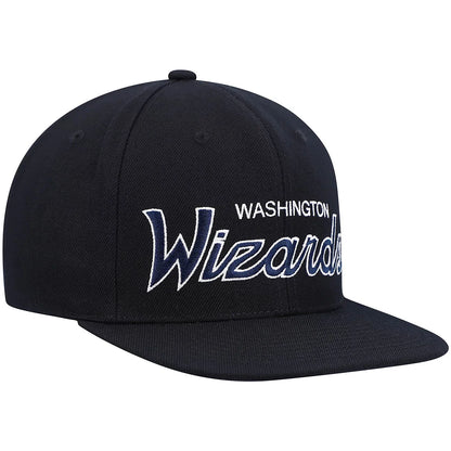 Mitchell & Ness Men's NBA Team Script 2.0 Snapback Wizards Snapback Caps