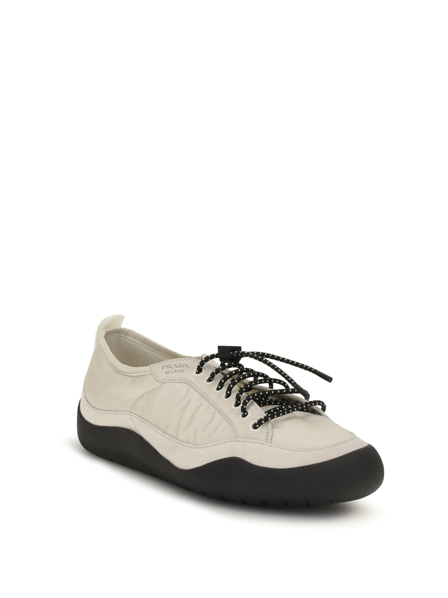 Sneakers Ivory Leather & Fabric