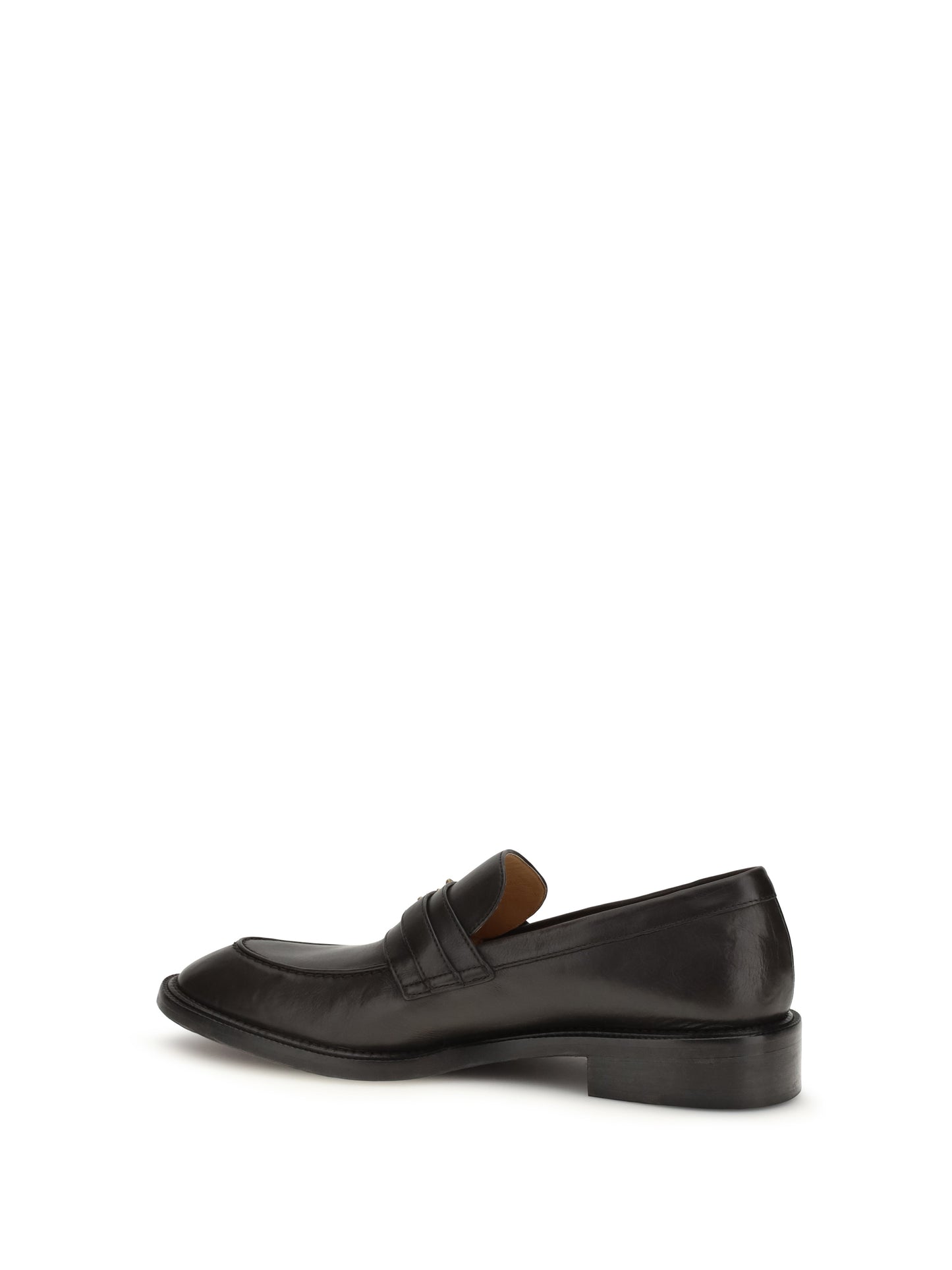 Loafers With Medusa Detail, Ebony/Gold