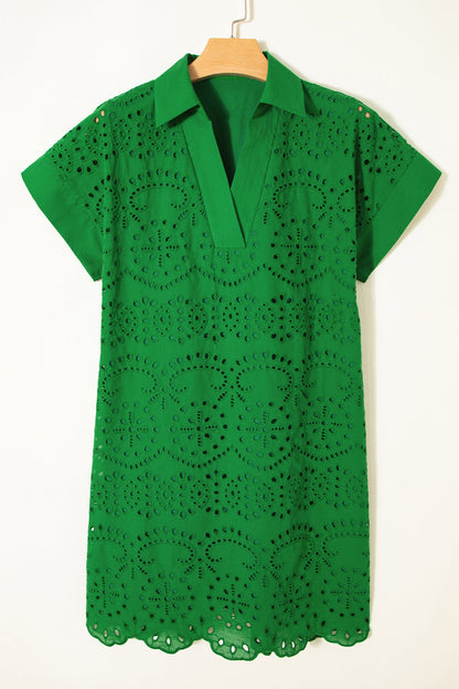 Threaded Pear Celine Eyelet Embroidered T Shirt