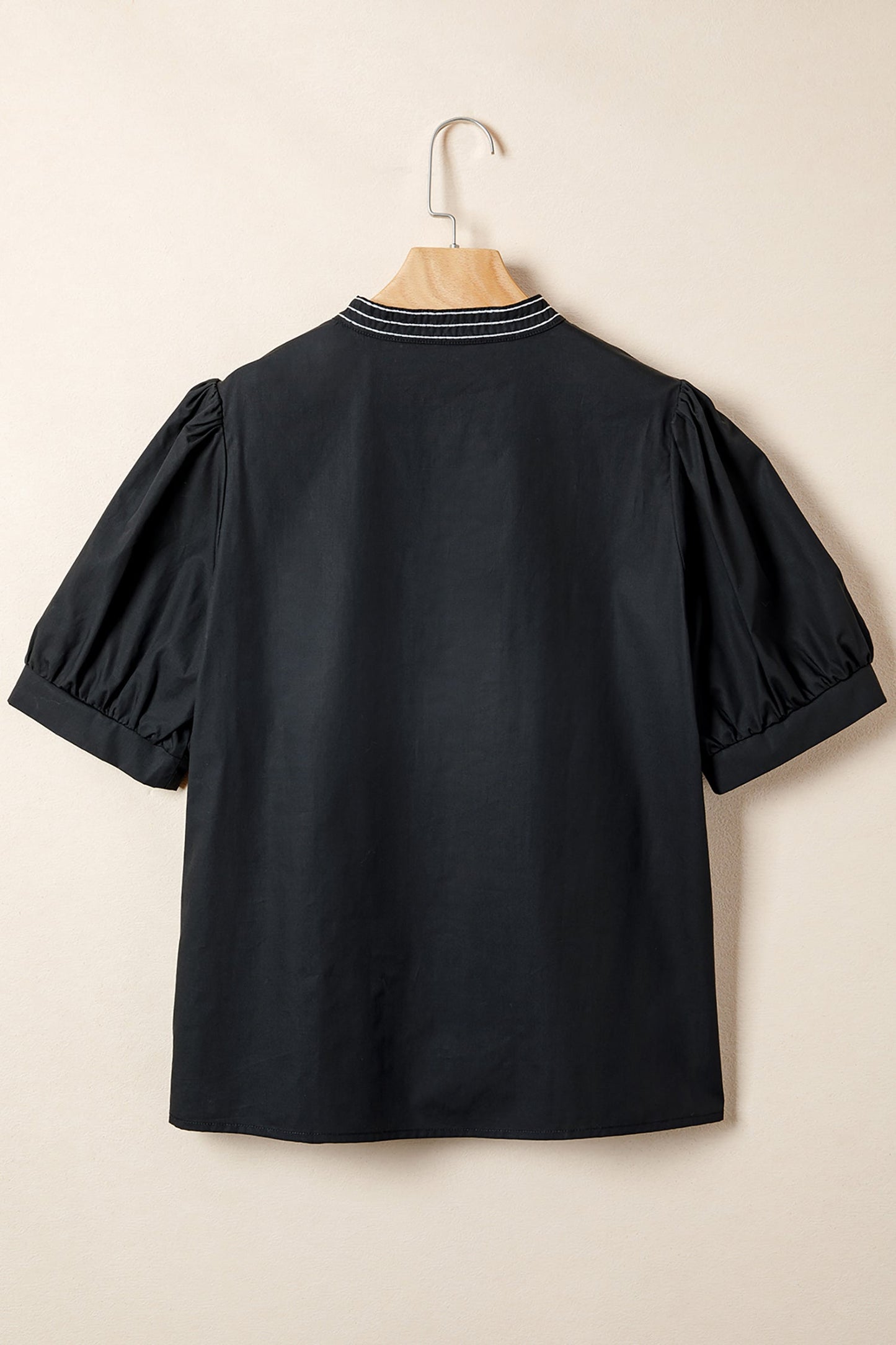 Threaded Pear Raelynn Contrast Embroidered Detail Blouse
