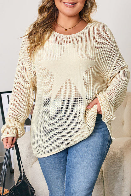 Threaded Pear Peyton Star Pattern accent PLUS Jumper