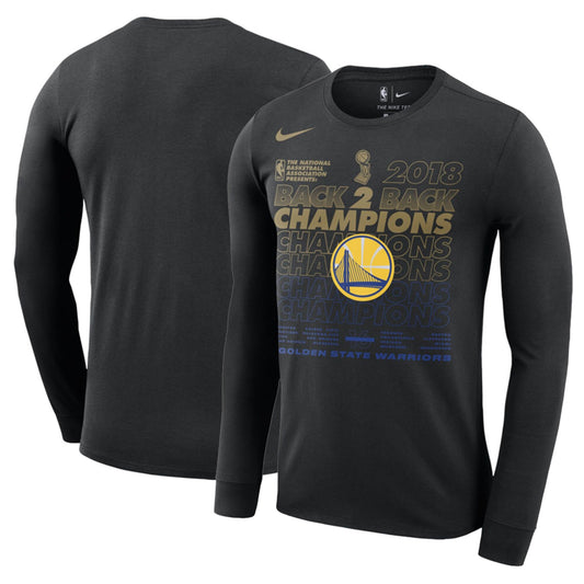 Nike Men's NBA Gsw 2018 NBA Finals Champions Locker Room Long Sleeve T-Shirt T-Shirts