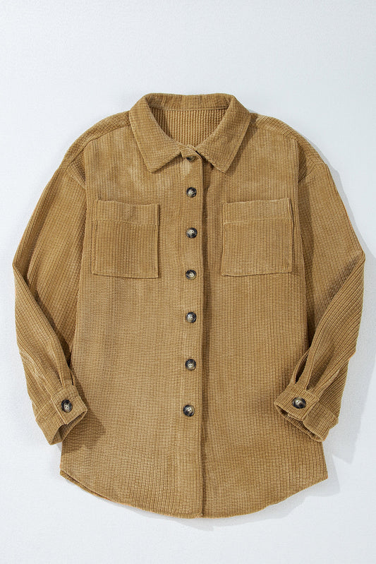 Threaded Pear Giuliana Patched Up Corduroy Shacket
