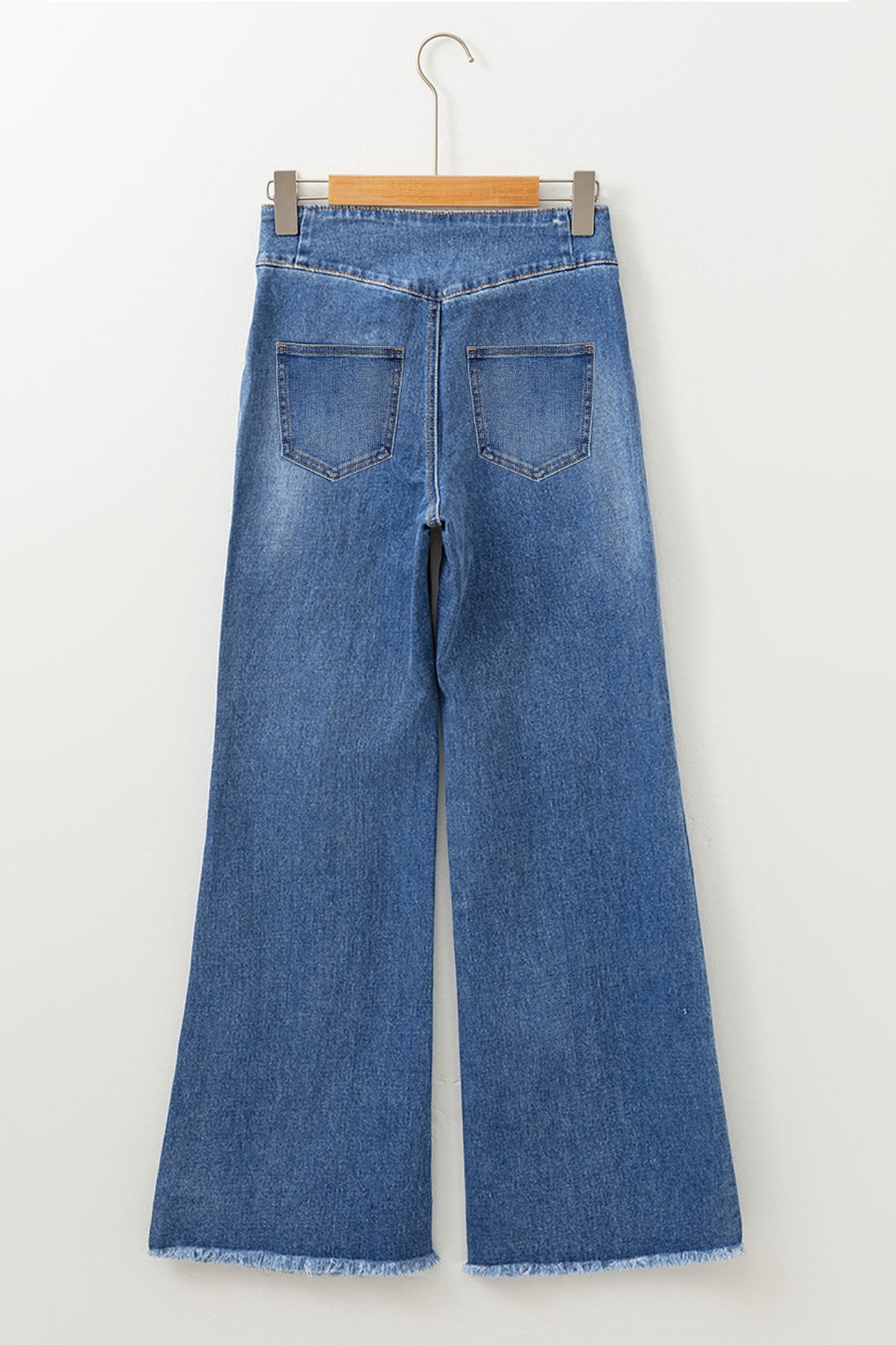 Threaded Pear Jaylani Raw Hem Flare Jeans