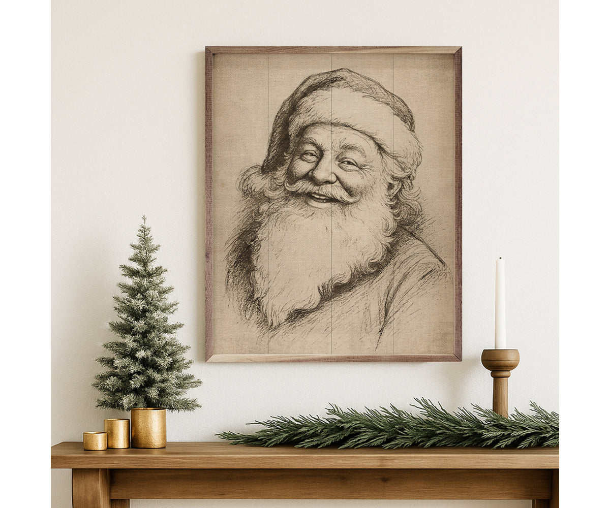 Kendrick Home Santa Claus Linocut