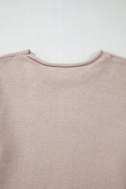 Threaded Pear Ava Colorblock Exposed Seam Sweater
