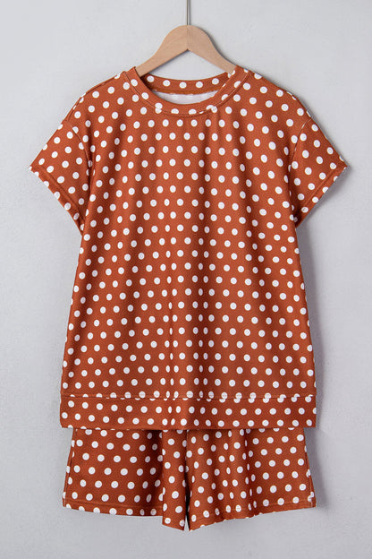 Threaded Pear Ruthie Dot Print Short Set