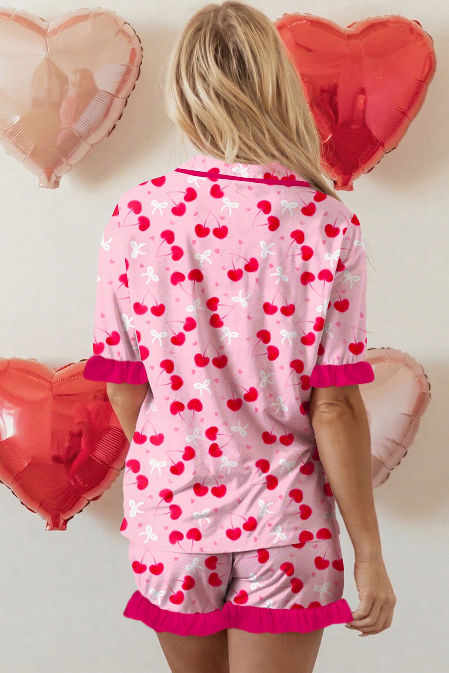 Threaded Pear Stephanie Edge Short Pajama Set