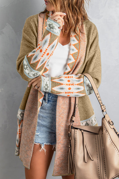 Threaded Pear Evelyn Open Front Knitted Cardigan