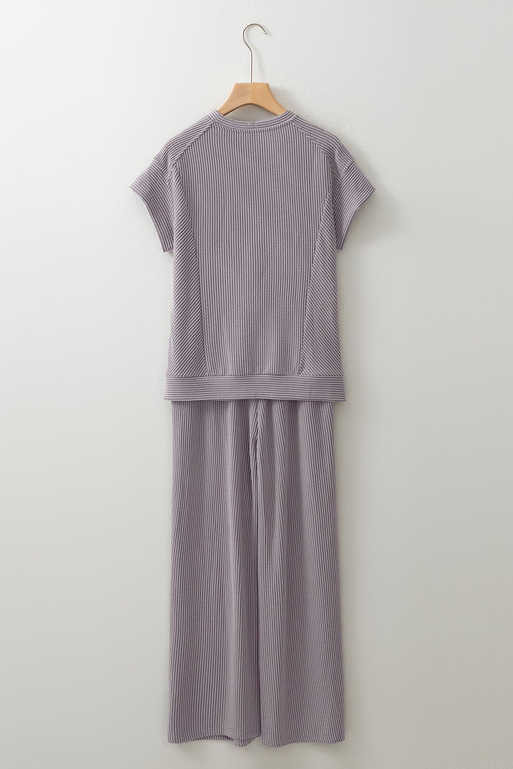 Threaded Pear Leilany Corded Knit Short Sleeve Set