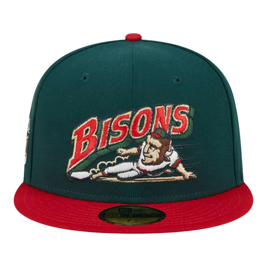 New Era x Big League Chew Men Buffalo Bisons 59FIFTY Fitted Hat Green/Red