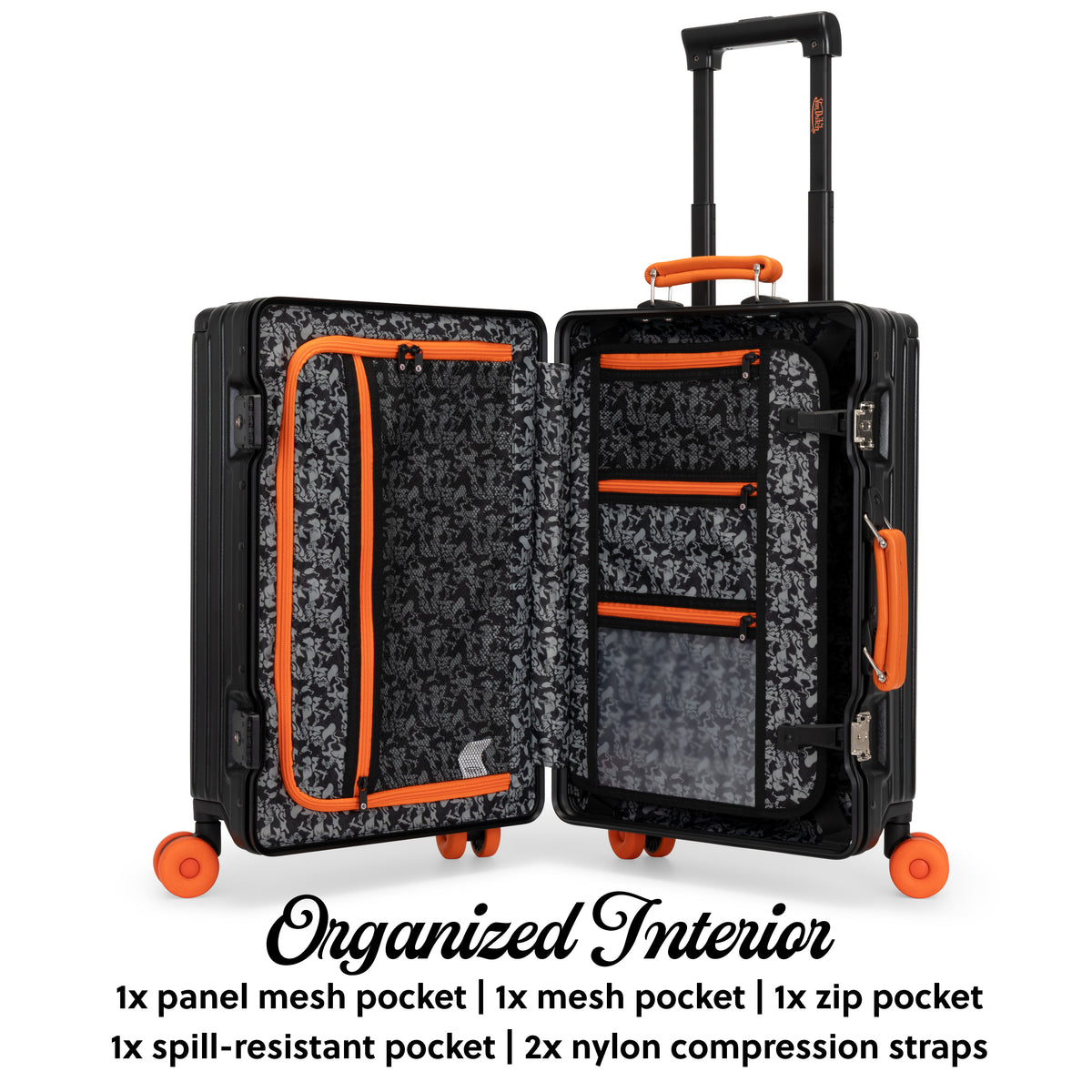 Black with Orange accents-