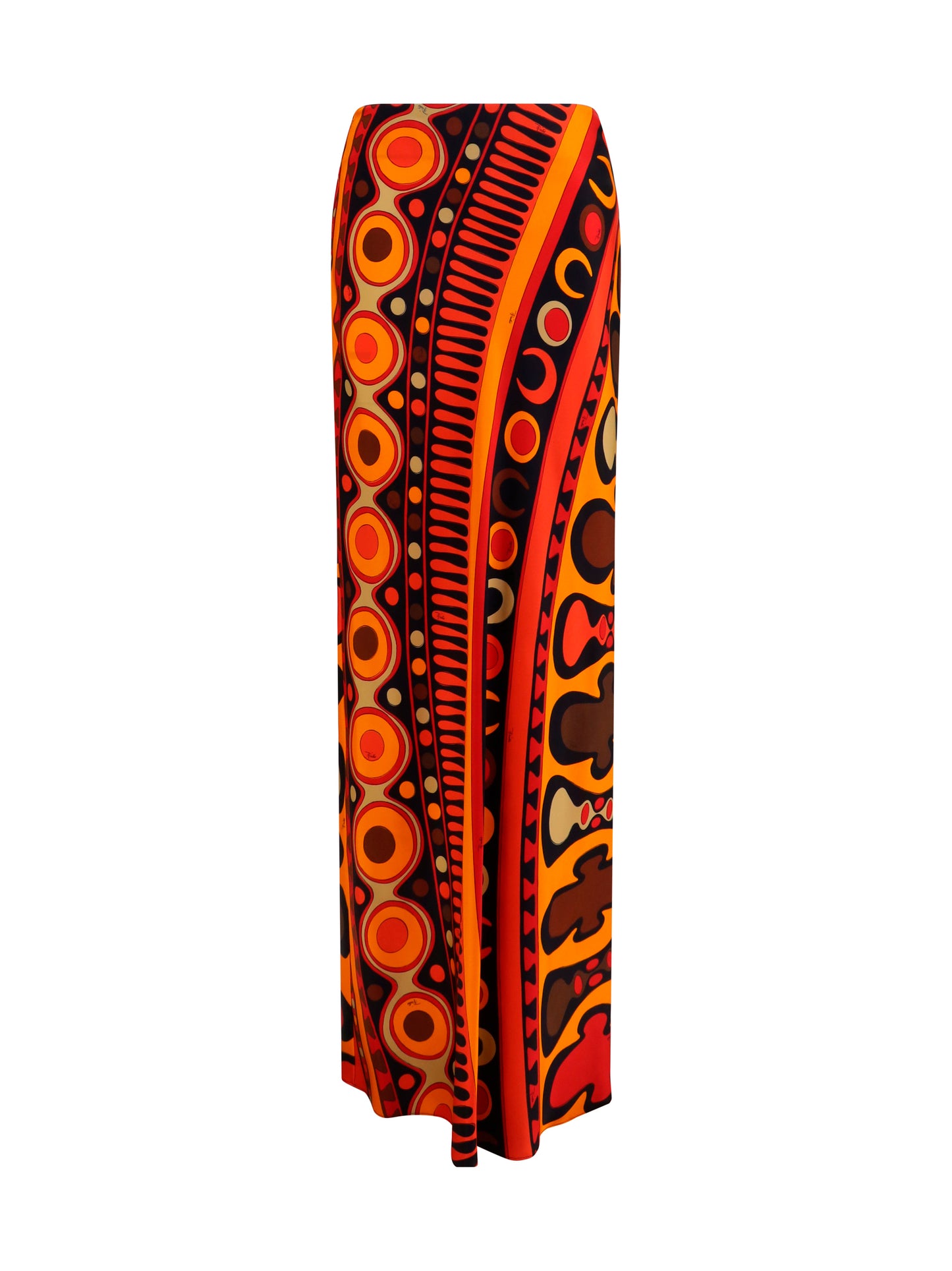Skirt Solei Satin Orange/Black