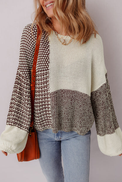 Threaded Pear Mia Drop Shoulder Loose Sweater