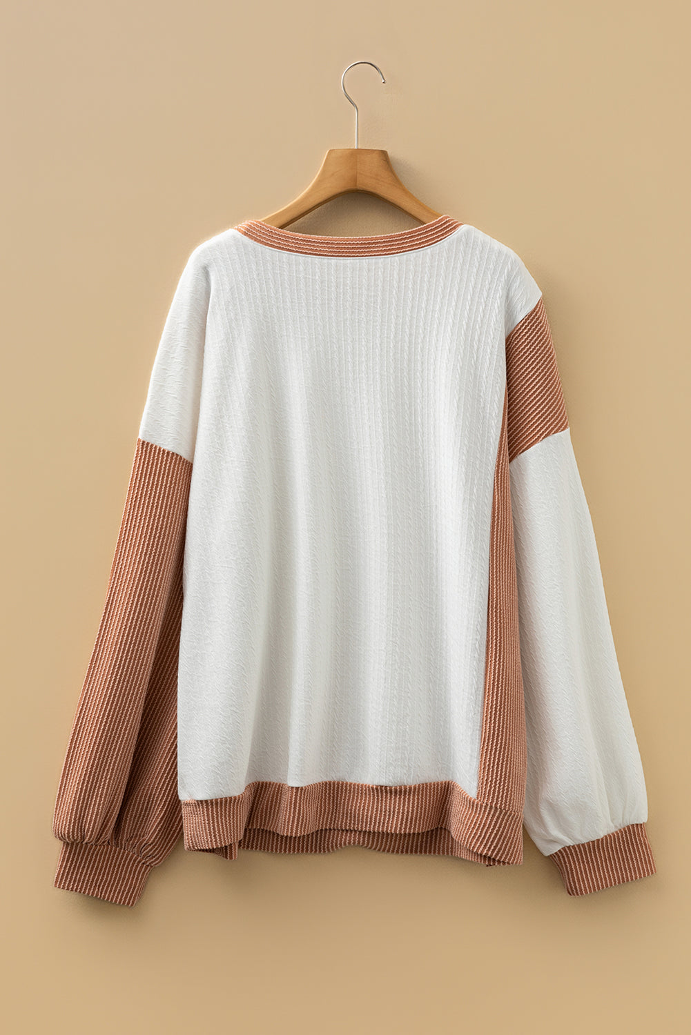 Threaded Pear Romy Color Block Knit PLUS Top