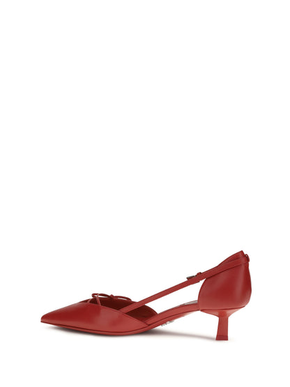 Leather Pumps Side-Cut Red