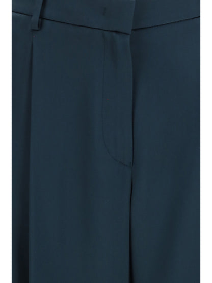 Pants Pleated Silk Sea Moss