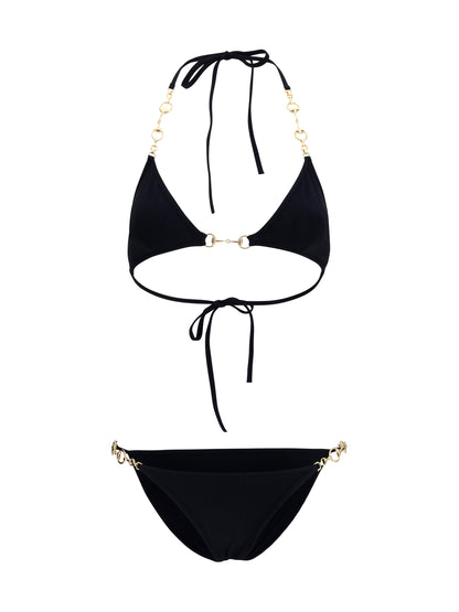Bikini With Horsebit Black