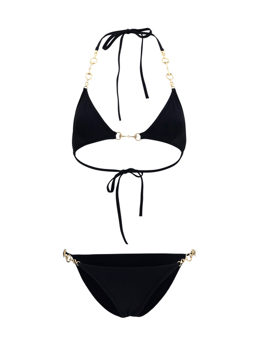 Bikini With Horsebit Black