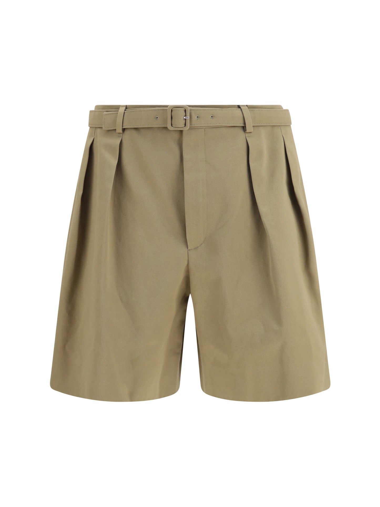 Pleated Belt Shorts Teak