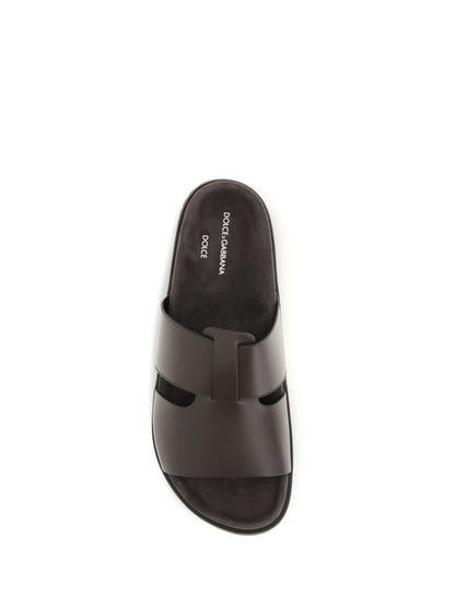 Sandals Brown Calf Leather