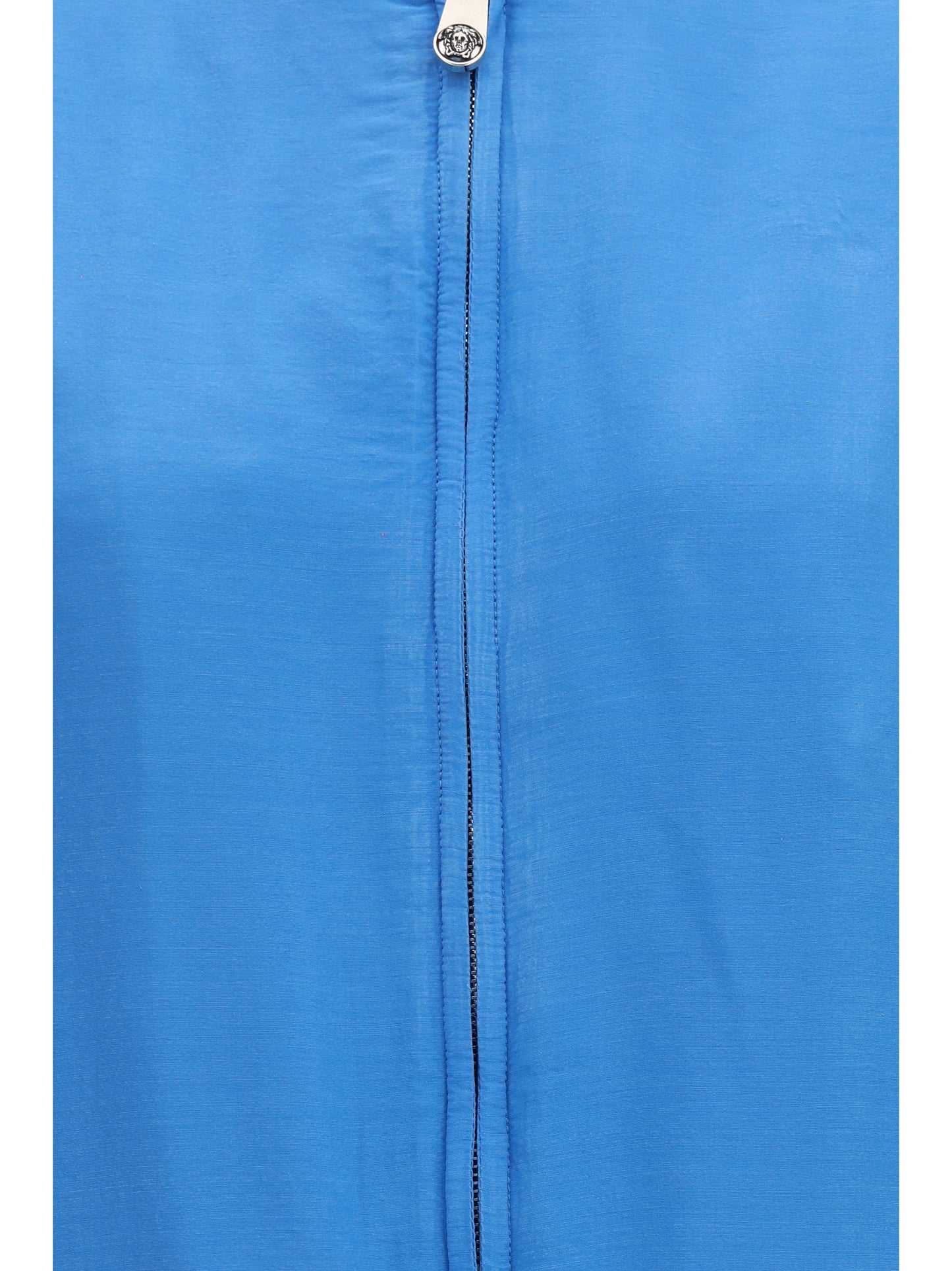 Bomber Jacket Silk Zipper Azure
