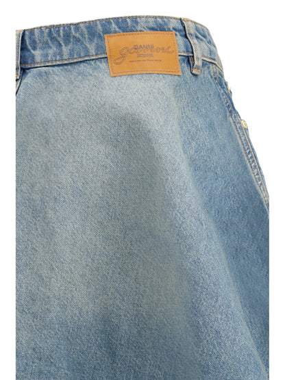 Denim Miniskirt Mid Blue Vintage