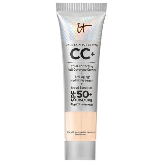 IT Cosmetics Mini CC+ Cream: Full Coverage Color Correcting Foundation with SPF 50+ - Hydrating, Anti-Aging, Vegan & Cruelty-Free