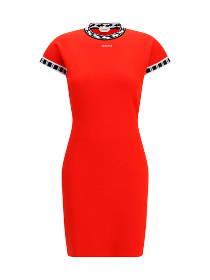 Mini Dress Cotton Knit Scarlet