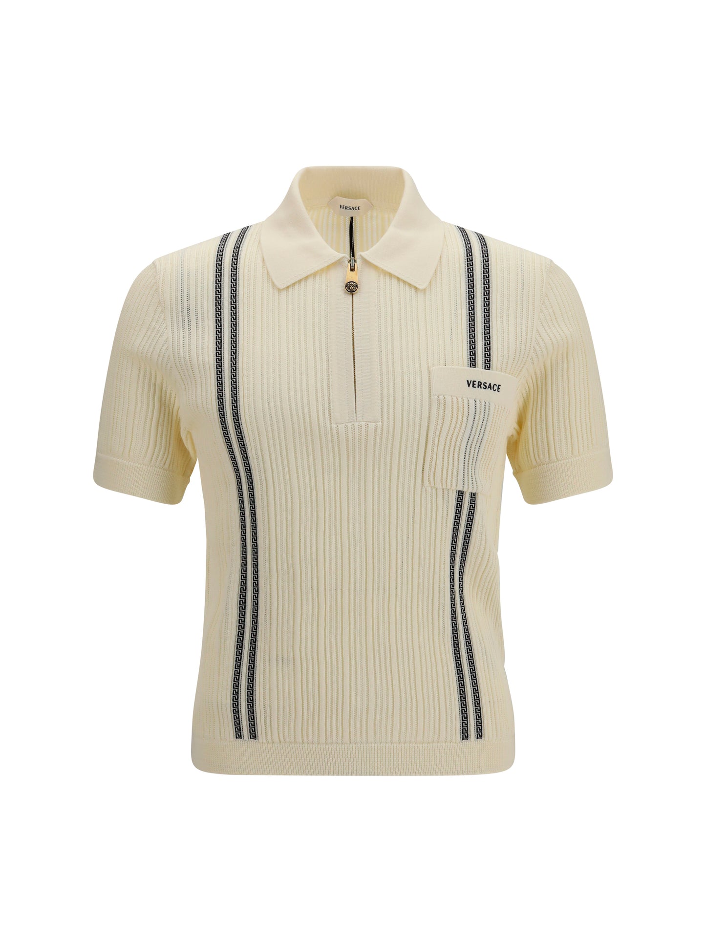 Polo Shirt Jacquard Cotton White