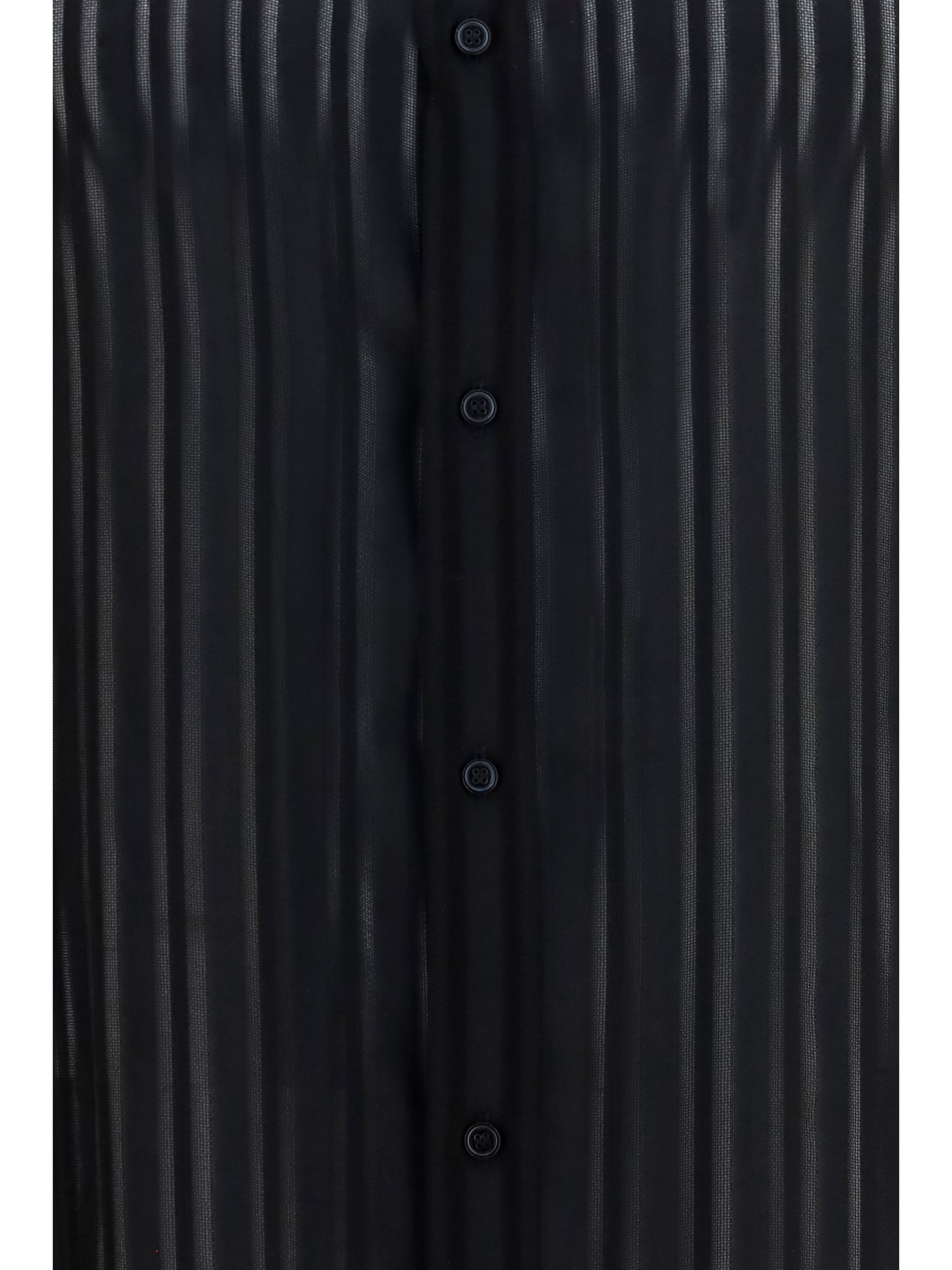 Shirt Striped Silk Gauze Black