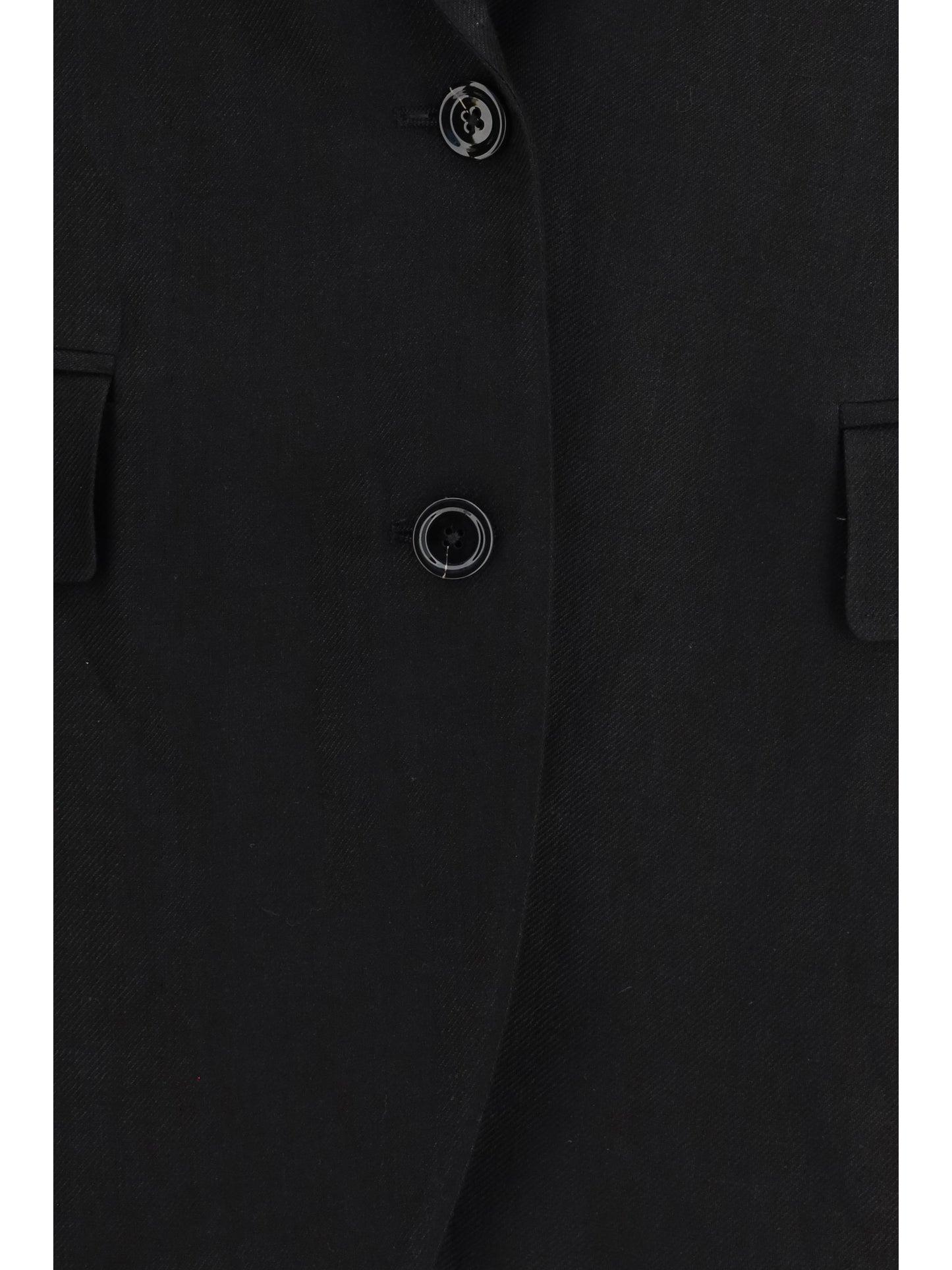 Blazer Double-Breasted Linen Black