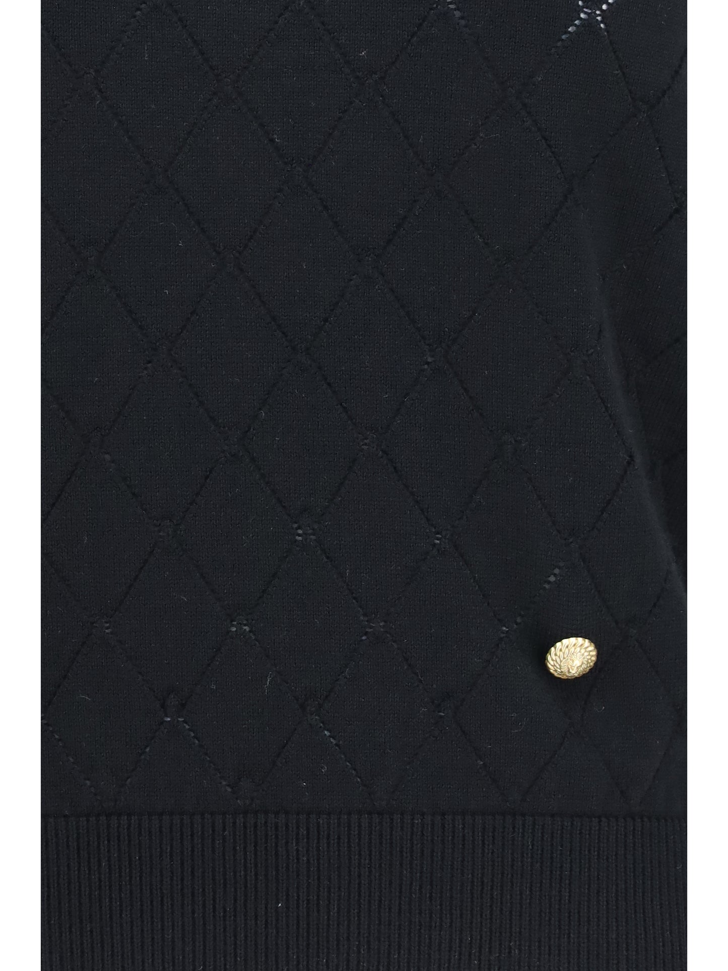 Top Sleeveless Merino Wool Crewneck Black