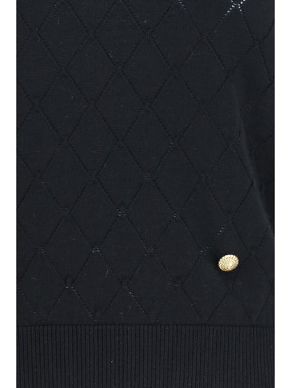 Top Sleeveless Merino Wool Crewneck Black