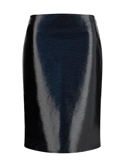 Skirt Vinyl Midi Black