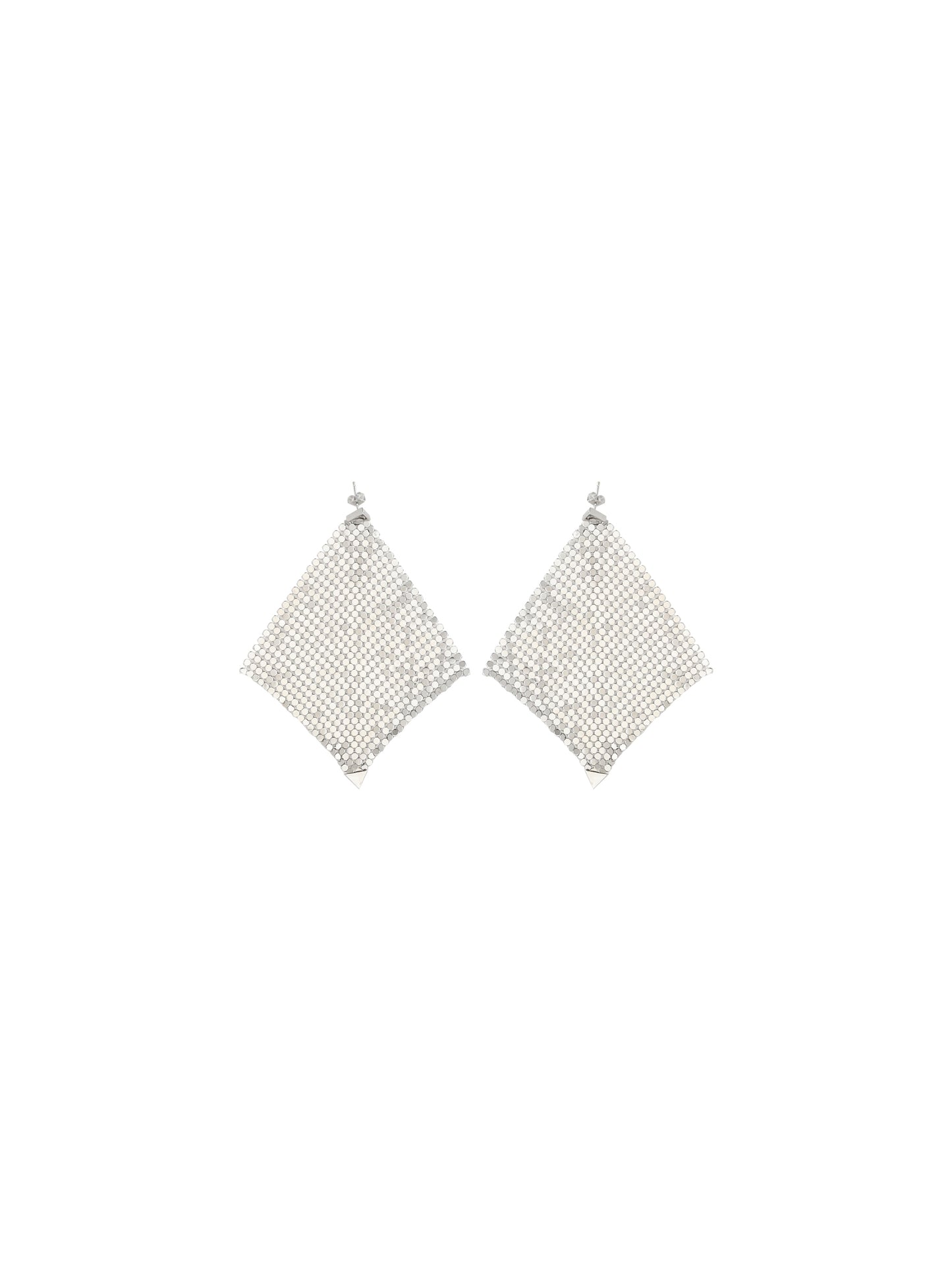 Earrings Pixel Chainmail Silver