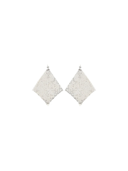 Earrings Pixel Chainmail Silver