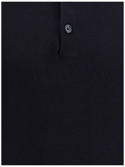 Polo Shirt Navy Cotton