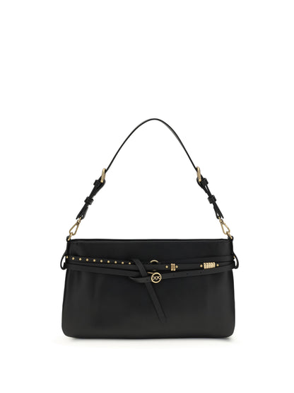 Shoulder Bag Calf Leather Black/Antique Gold