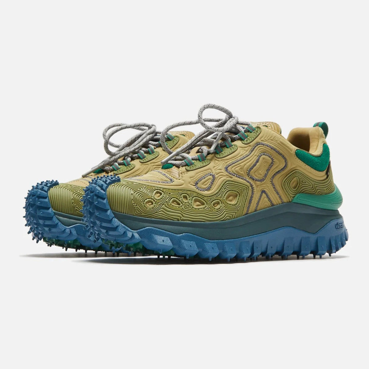 Moncler Men's X Salehe Bembury Trailgrip Grain Green Fabric