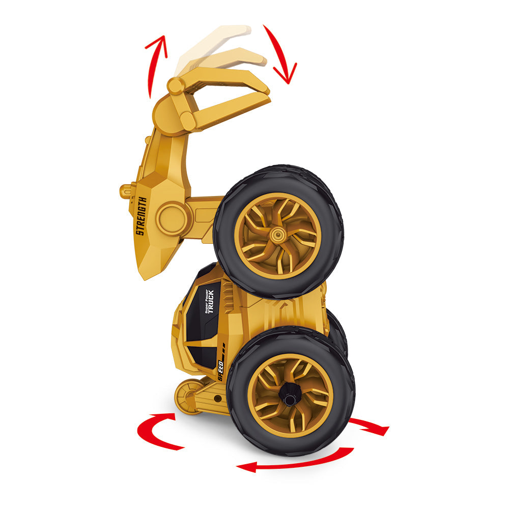 R.C 360 Degree Stunt Wood Clamping Truck