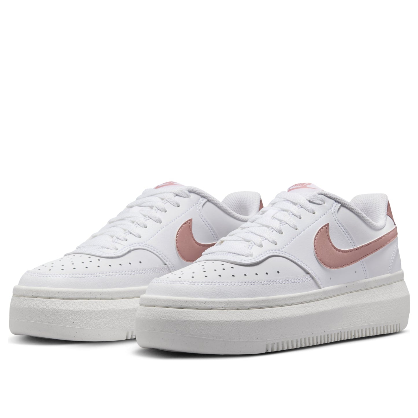 [dz5394-102] Womens Nike Court Vision Alta Leather 'sail Red Stardust'