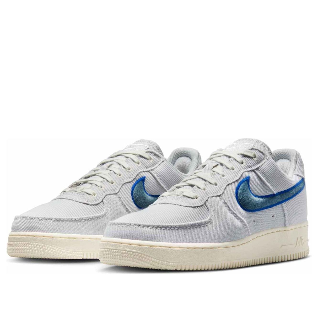 Nike Men's Air Force 1 Low Canvas 'Photon Dust Game Royal' Sneakers